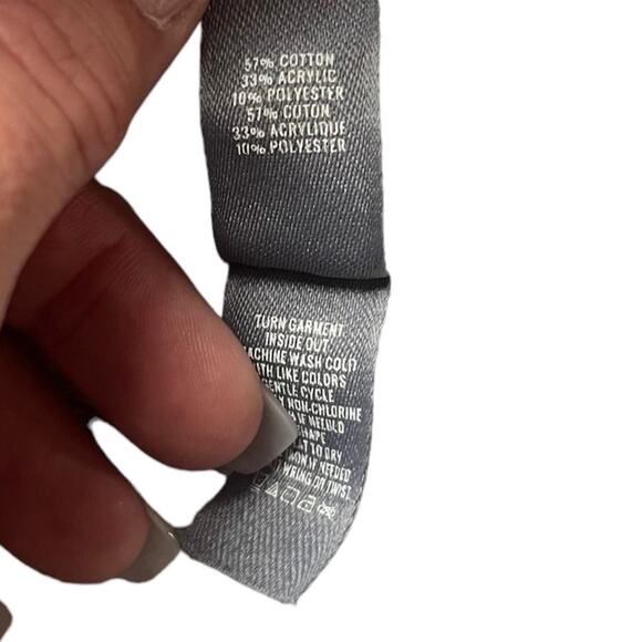 Aerie Womens Size M Gray Heavy Cotton Cable Knit Long Sleeve Sweater - Picture 9 of 9